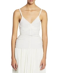 Ruffled Tank Top Silk Georgette