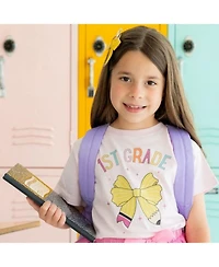 Girls' First Grade Pencil Bow Short Sleeve T-Shirt - Little Kid, Big Kid