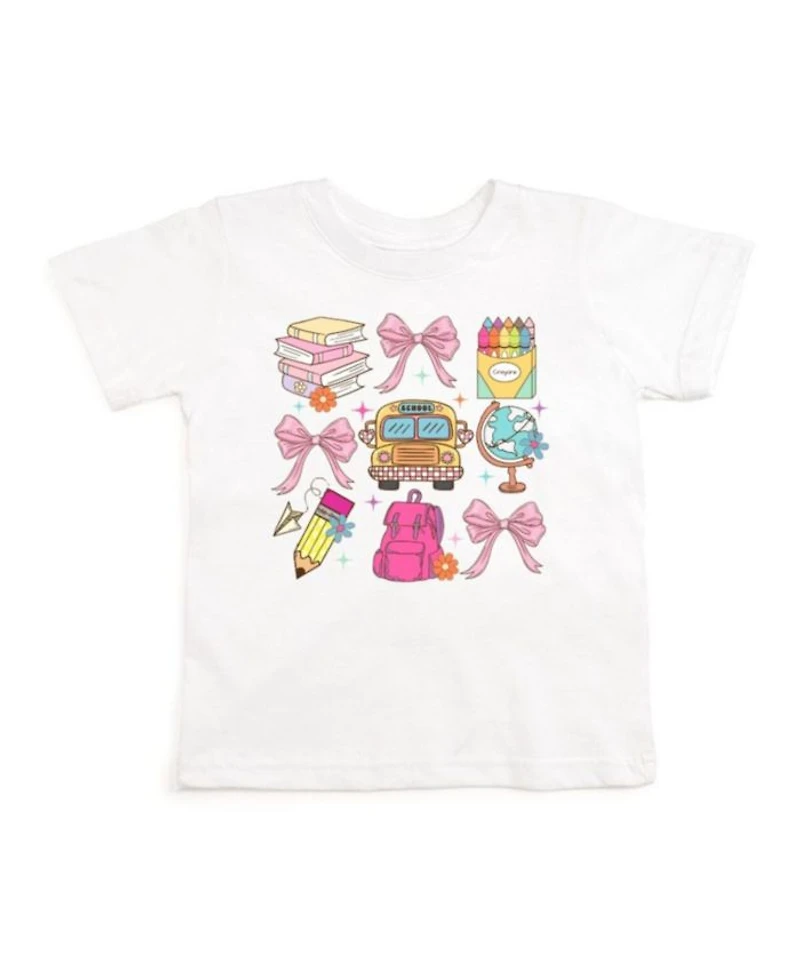 Girls' Coquette School Doodle Short Sleeve T-Shirt - Little Kid, Big Kid