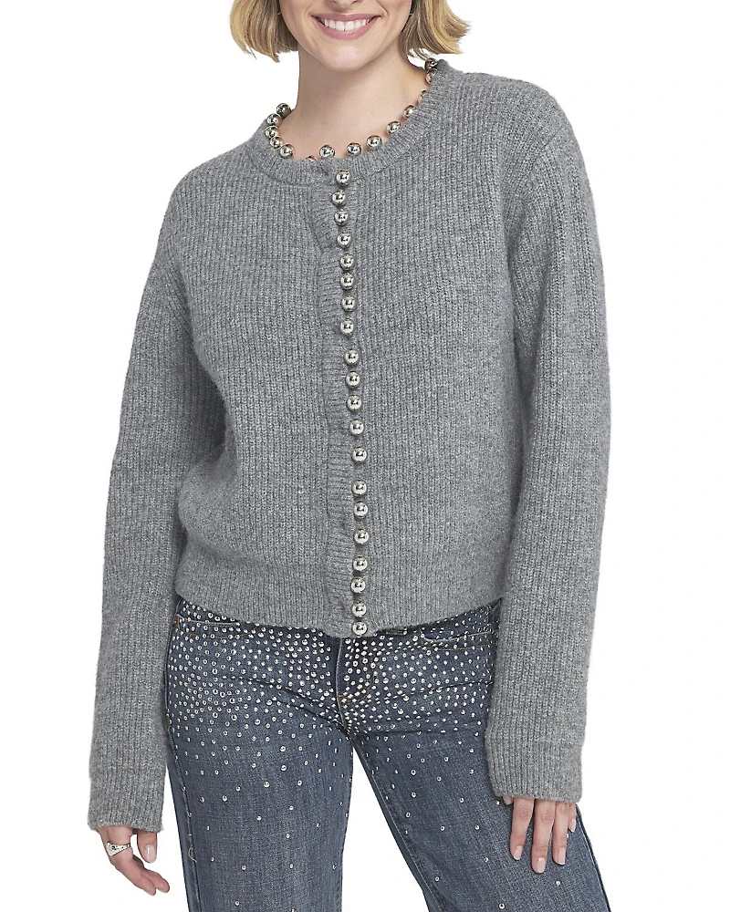 Elle Collection Beaded Cardigan