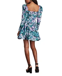 Harlym Floral Print Mini Dress
