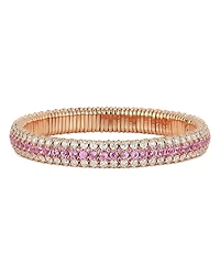 Roberto Demeglio 18K Rose Gold Giotto Pink Sapphire & Diamond Multirow Stretch Bracelet