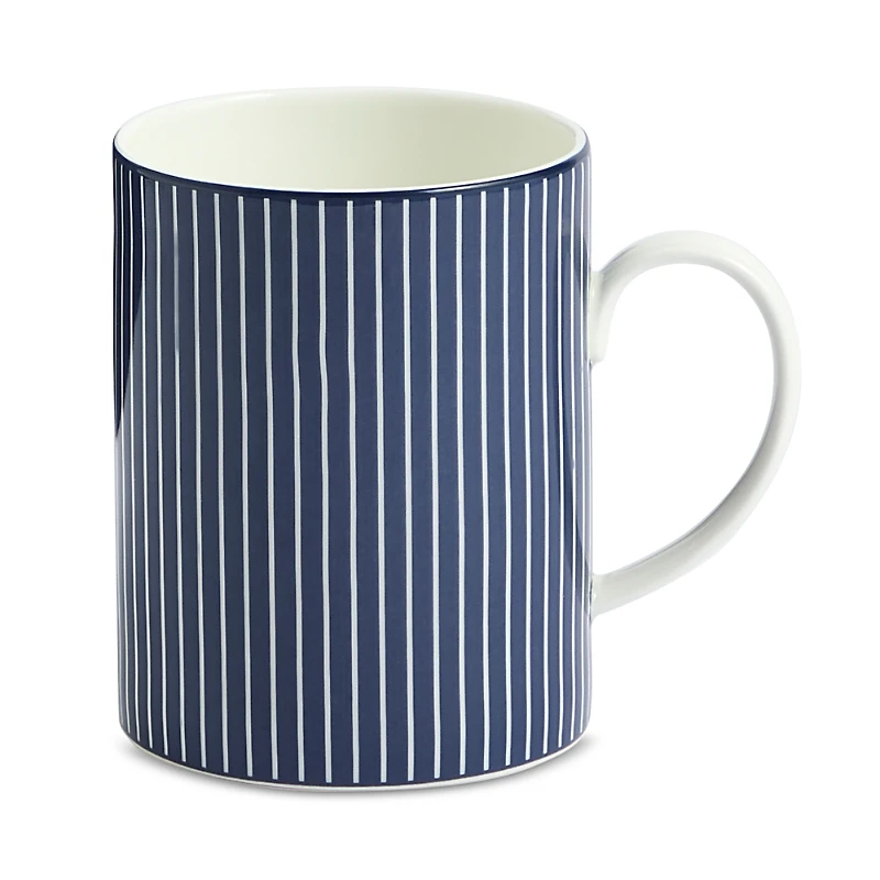 Wedgwood Gio 11.5 oz. Mug, Pinstripe Blue
