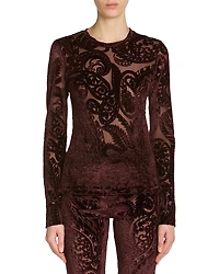 Etro Long Sleeve Velvet Top