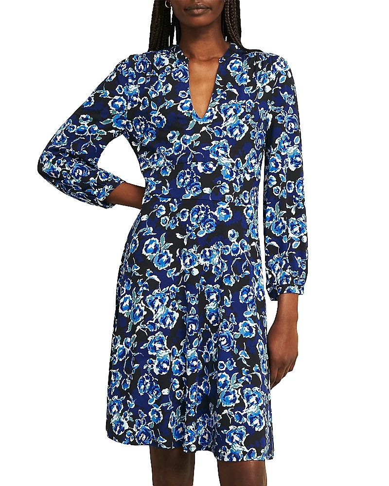 Hobbs London Petite Harper Floral Print Dress