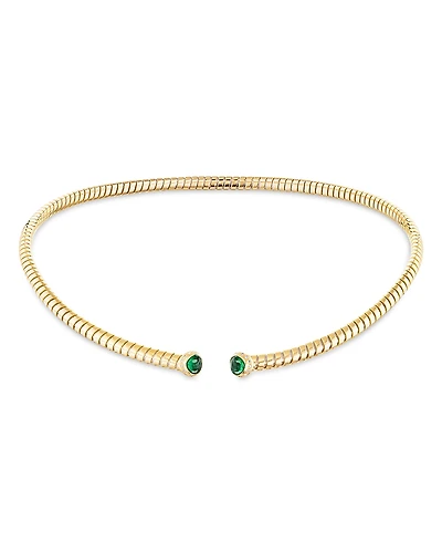 Marina B Trisolina Emerald & Diamond Collar Necklace