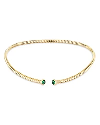 Marina B Trisolina Emerald & Diamond Collar Necklace