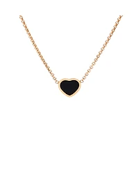 Pre-Owned Chopard My Happy Hearts Pendant Necklace 18K Rose Gold with Onyx