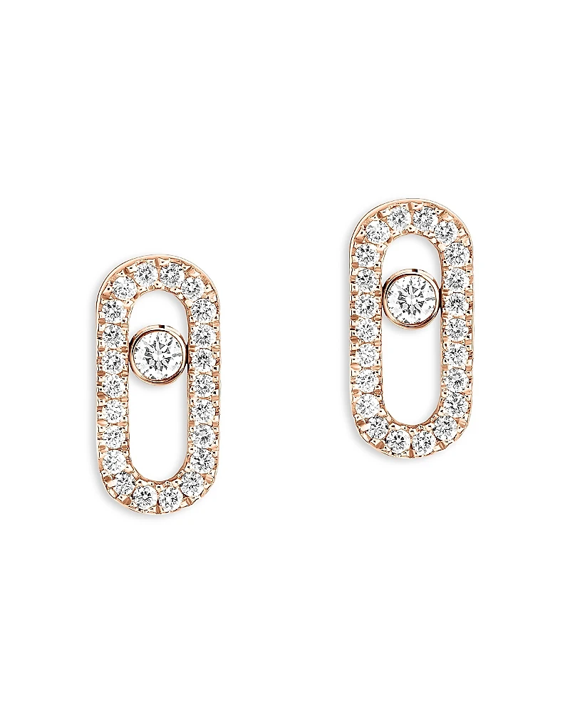 Messika Diamond Move Uno Pave Stud Earrings