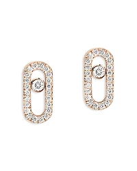Messika Diamond Move Uno Pave Stud Earrings