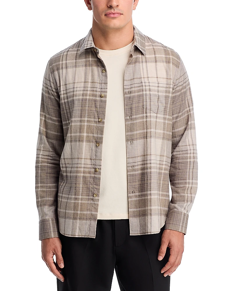 Vince Chilton Plaid French Placket Shirt