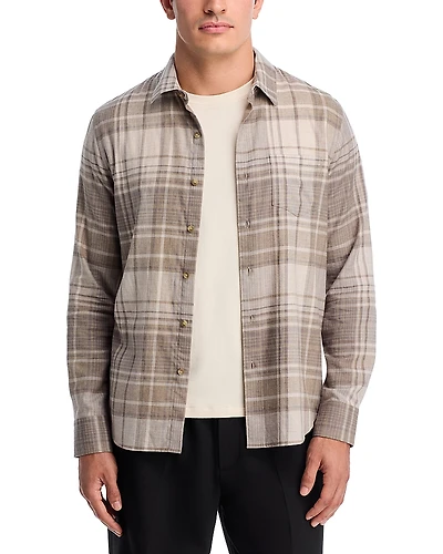 Vince Chilton Plaid French Placket Shirt