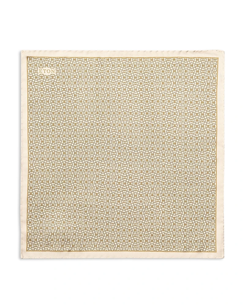 Eton Geometric Silk Pocket Square