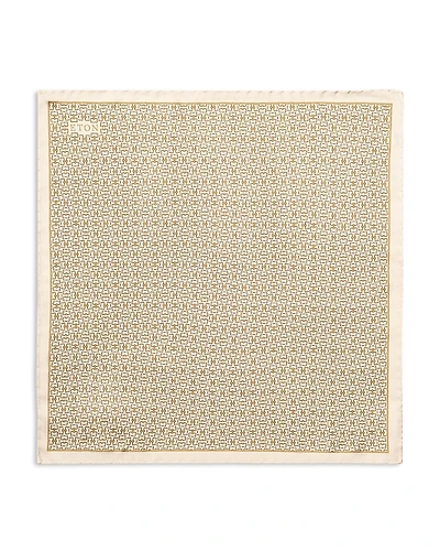 Eton Geometric Silk Pocket Square