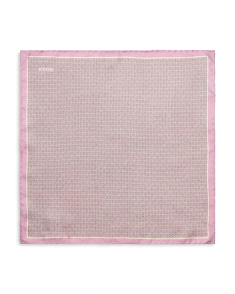 Eton Geometric Silk Pocket Square