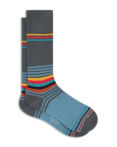 Paul Smith Color Blocked Stripe Socks