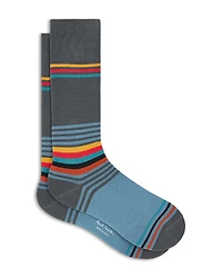 Paul Smith Color Blocked Stripe Socks