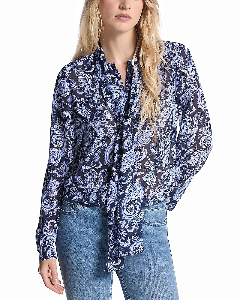 Michael Kors Paisley Bow Blouse