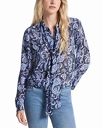 Michael Kors Paisley Bow Blouse