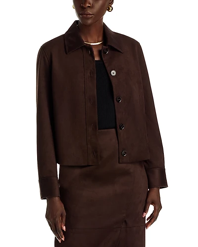 Elie Tahari The Naira Faux Suede Jacket