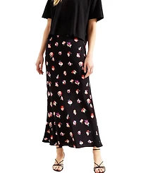 Ro & Zo Ditsy Bias Cut Maxi Skirt