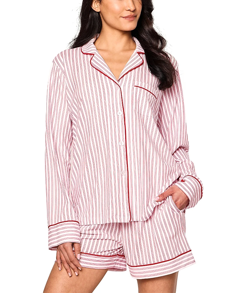 Petite Plume Antique Red Ticking Pajama Set