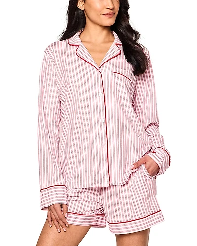 Petite Plume Antique Red Ticking Pajama Set