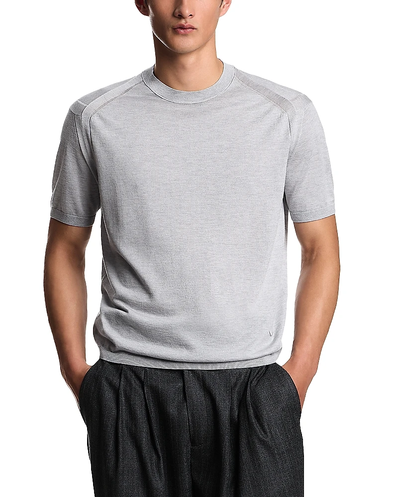 Emporio Armani Jersey Knit Short Sleeved Sweater