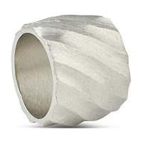 Aman Imports Brushed Silver Swirl Napkin Ring