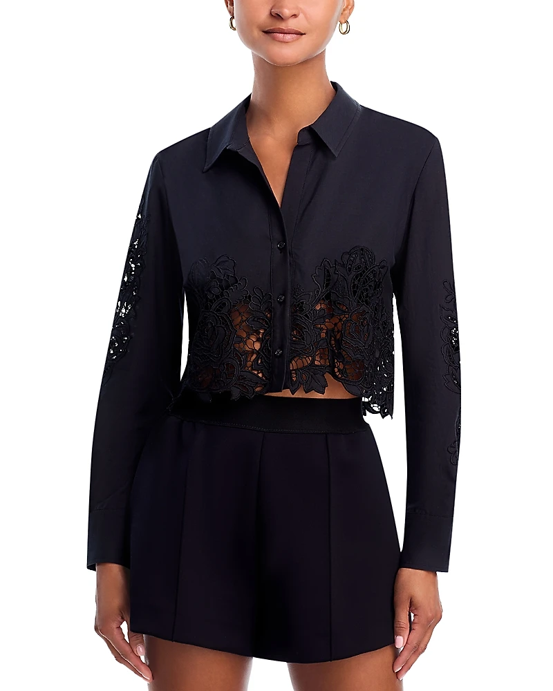 L'Agence Seychelle Lace Crop Blouse