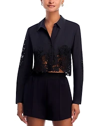 L'Agence Seychelle Lace Crop Blouse
