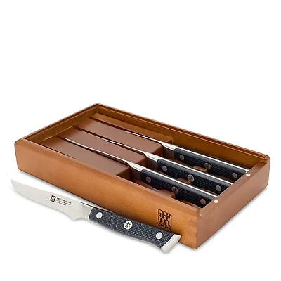 Zwilling Spectrum 4 Piece Steak Knife Set with Wood Presentation Box