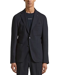 Peserico Solid Regular Fit Suit Jacket