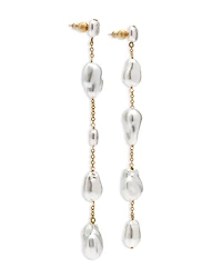 Cult Gaia Vana Imitation Pearl Linear Drop Earrings