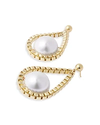 Pearl Octopuss. y Chained Imitation Pear Earrings