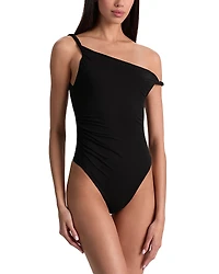 Alice and Olivia Bianca Twist Shoulder Bodysuit