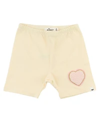 oh baby! Girls' Heart Patch Jersey Biker Short - Baby