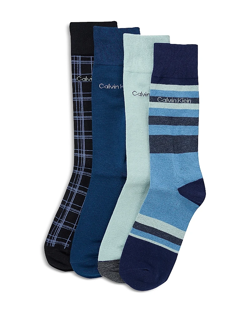 Calvin Klein Dress Crew Socks, Pack of 4