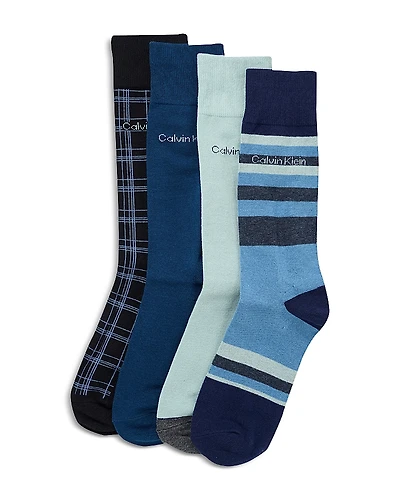Calvin Klein Dress Crew Socks, Pack of 4