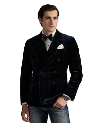Polo Ralph Lauren Tailored Plaid Velvet Jacket