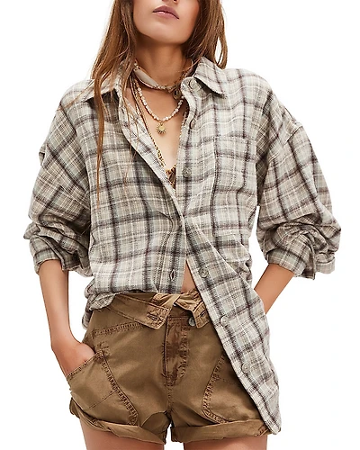 Free People Ashley Plaid Shirt