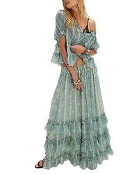 Free People Morning Mist Maxi Skirt Set