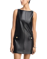 French Connection Dessa Faux Leather Mini Dress