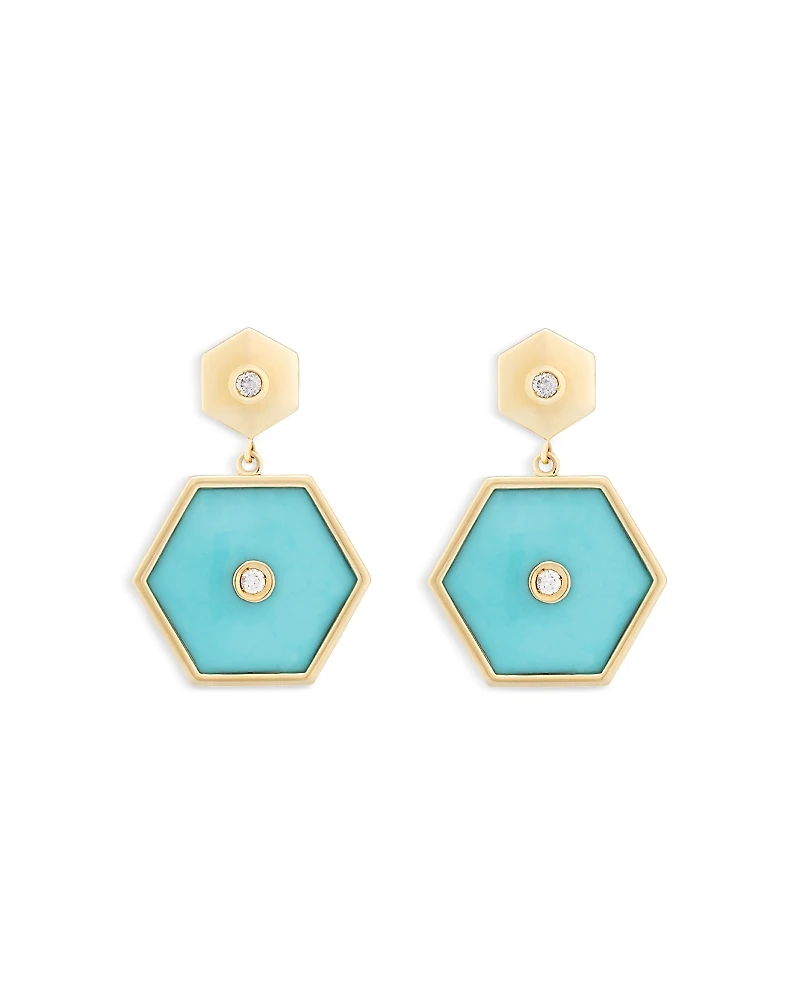 Miseno Jewelry Diamond & Turquoise Baia Earrings