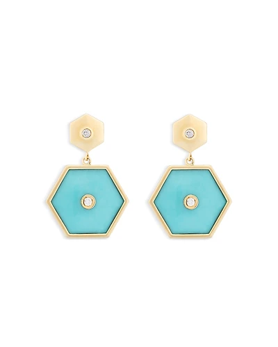 Miseno Jewelry Diamond & Turquoise Baia Earrings