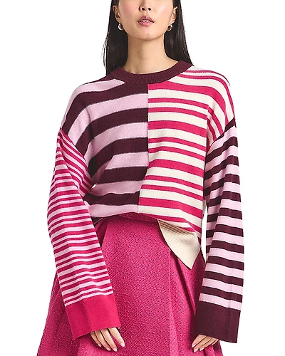 Derek Lam 10 Crosby Avalon Spliced Stripe Sweater