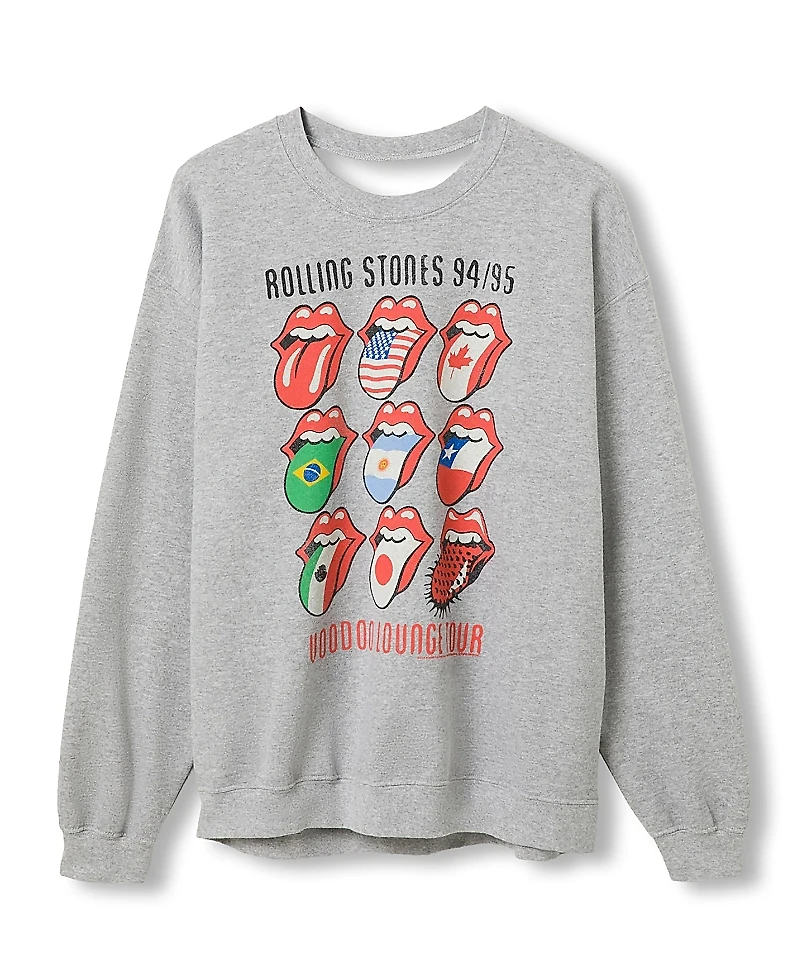 Junk Food Clothing Men's Rolling Stones Voodoo Lounge Tour Flea Market Fleece Sweatshirts