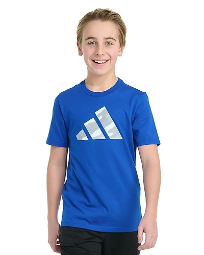 Adidas Boys' Short Sleeved Halftone Camo Logo Graphic Tee - Big Kid
