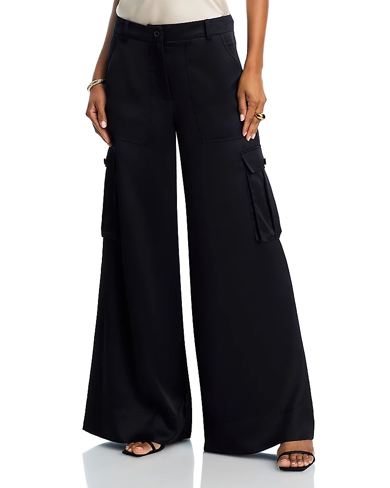 Toccin Maia Silky Satin Cargo Pants