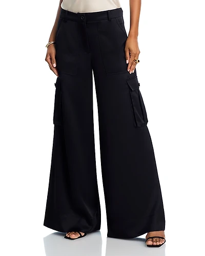 Toccin Maia Silky Satin Cargo Pants